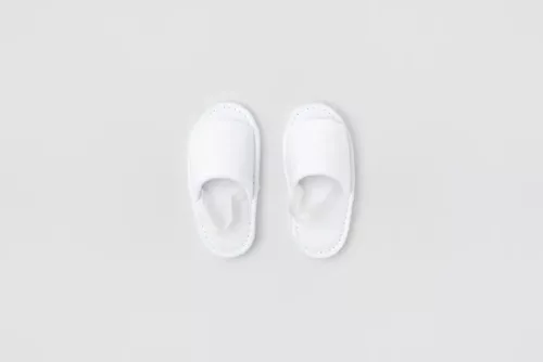 P-Andy velur, papuci pentru copii cu vârf deschis, mărime 16 cm | Papuci de hotel