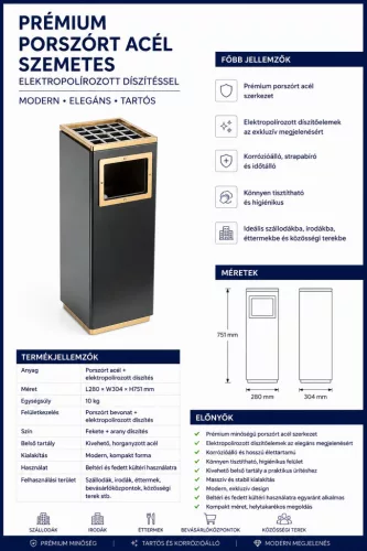 Coș de gunoi cu suport HOBBB Bording pentru spații comune