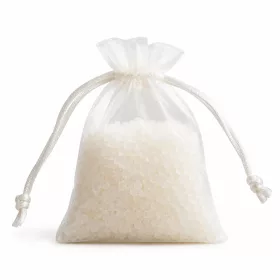 alb sare de baie în săculeț din organza, 60 g