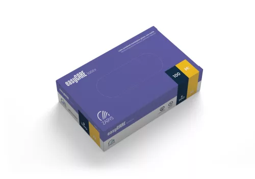 easyCARE mănuși din latex, pudrate, nesterile, A100, mărime M