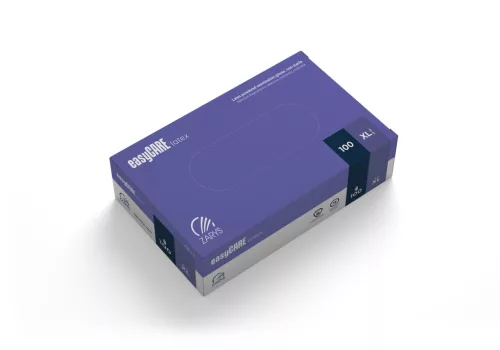 easyCARE mănuși din latex, pudrate, nesterile, A100, mărime XL