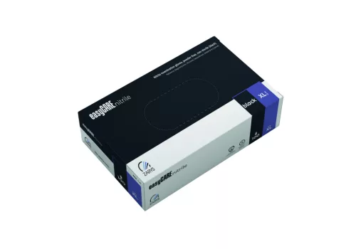 easyCARE mănuși din nitril, nepudrate, nesterile, A100, mărime, XL, negru