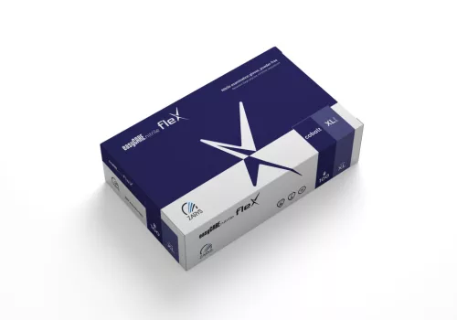 easyCARE mănuși nitril flex din nitril, nepudrate, nesterile, A100, mărime XL, albastru cobalt