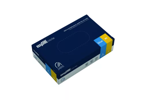 easyCARE mănuși din nitril, nepudrate, nesterile, A100, mărime M, albastru