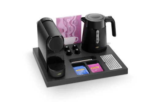 Btray Siesta tavă + Salsa fierbător, 1 l, negru + aparat de cafea – set