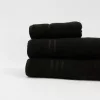 Prosop confortabil negru 10x170cm, 450 g
