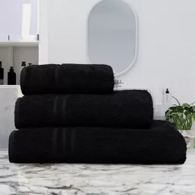 Prosop confortabil negru 50x90cm, 450 g