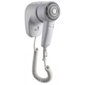   Uscător de păr, montabil pe perete, plastic ABS, alb, 1200W, 92x155x210mm