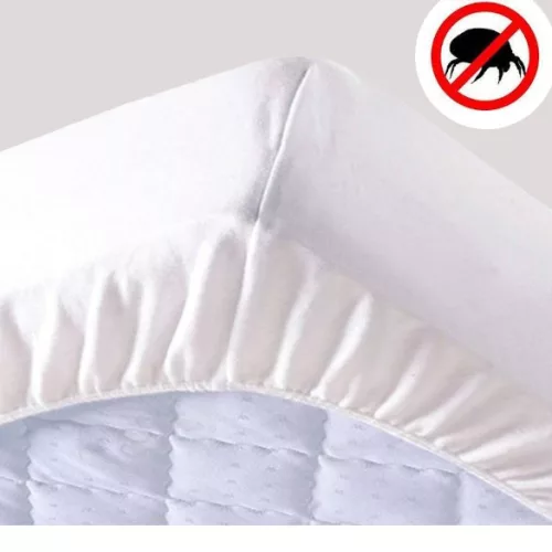 PROTECȚIE PENTRU SALTEA IMPERMEABILĂ Cu elastic circular Antiacariană - Partea superioară din jerseu de bumbac  90x200 cm + 30cm