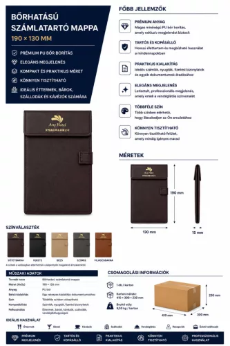 Mapă / suport pentru blocnotes cu aspect de piele HOBBB Bregninge