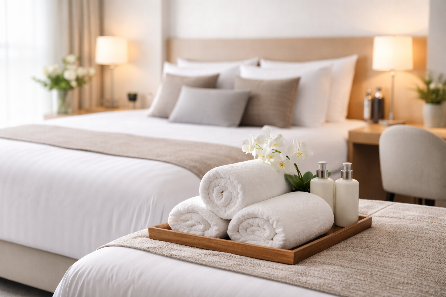 Lenjeria de pat hotelieră: densitate, material, număr de seturi